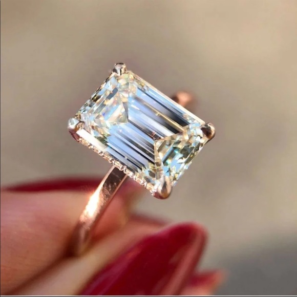 Jewelry - New Women’s Rose Gold Diamond Square Cut Ring